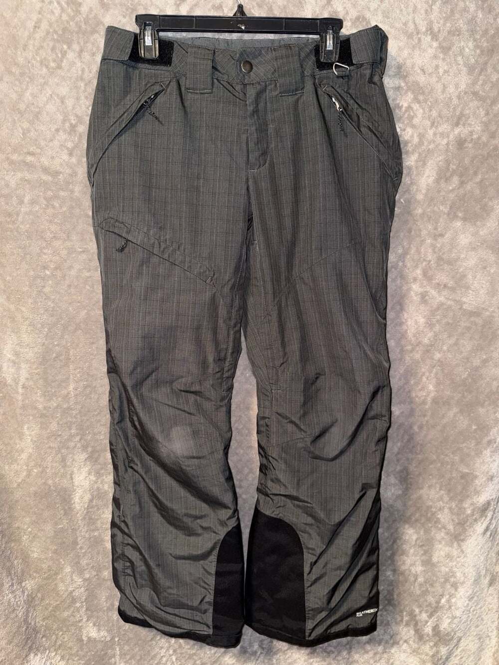 Eddie Bauer Weatheredge Plus Women's Insulated Ski Snowboard Pants Grey Plaid